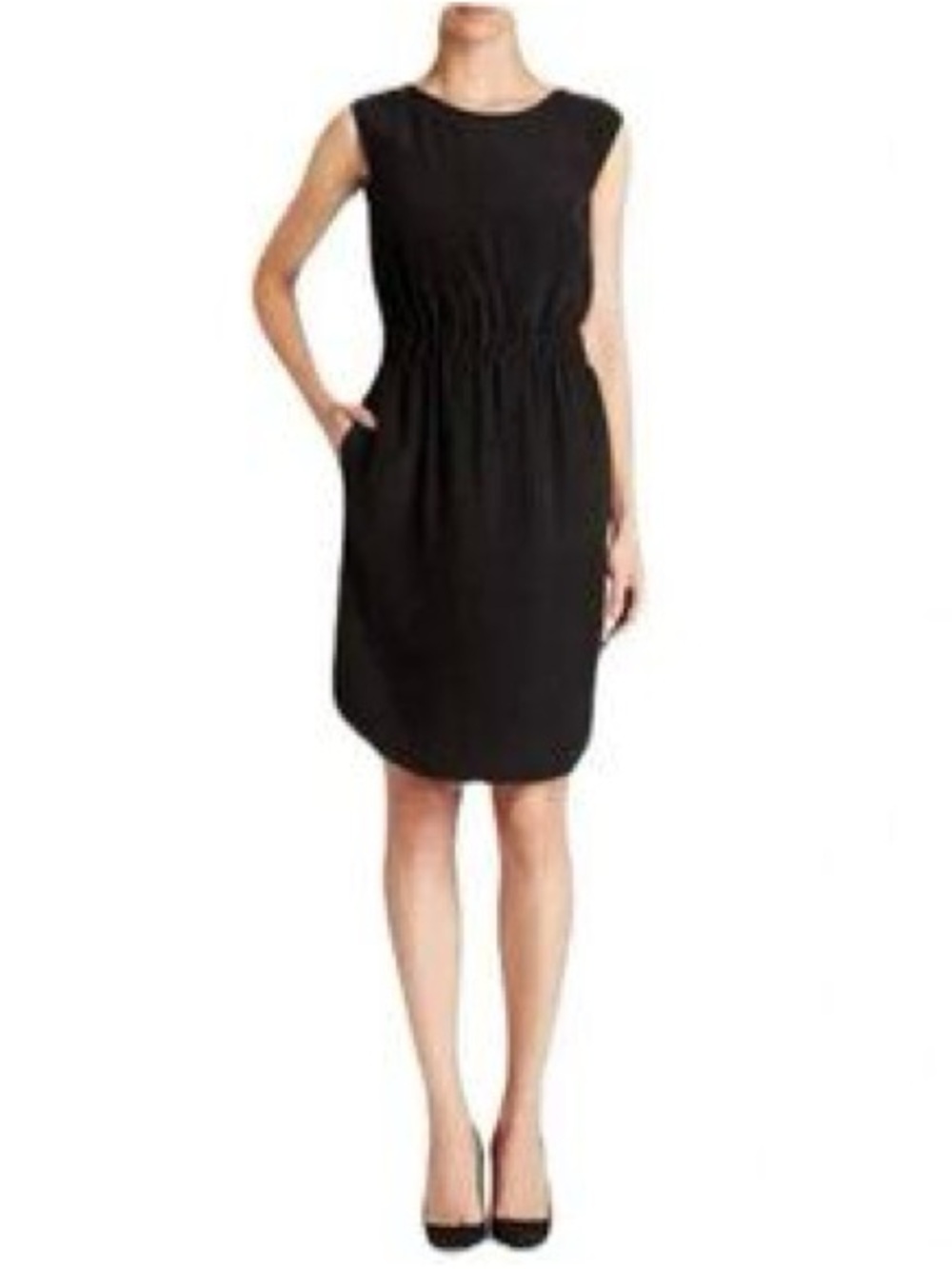 NWOT | Theory | Huey | V-Neck Sleeveless Wool Blend Midi | Black | 12
